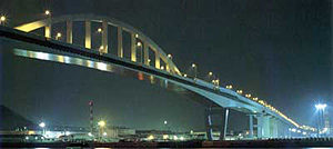 夜の宇品大橋
