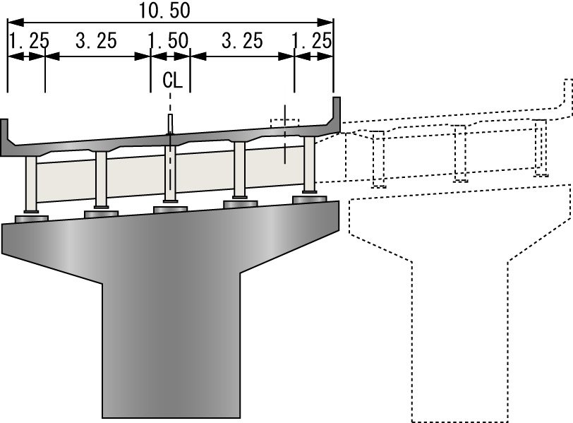 高架部の断面図